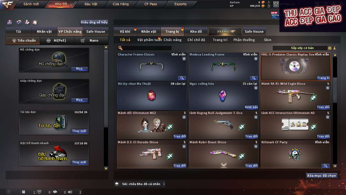 shop acc cf uy tin gia re